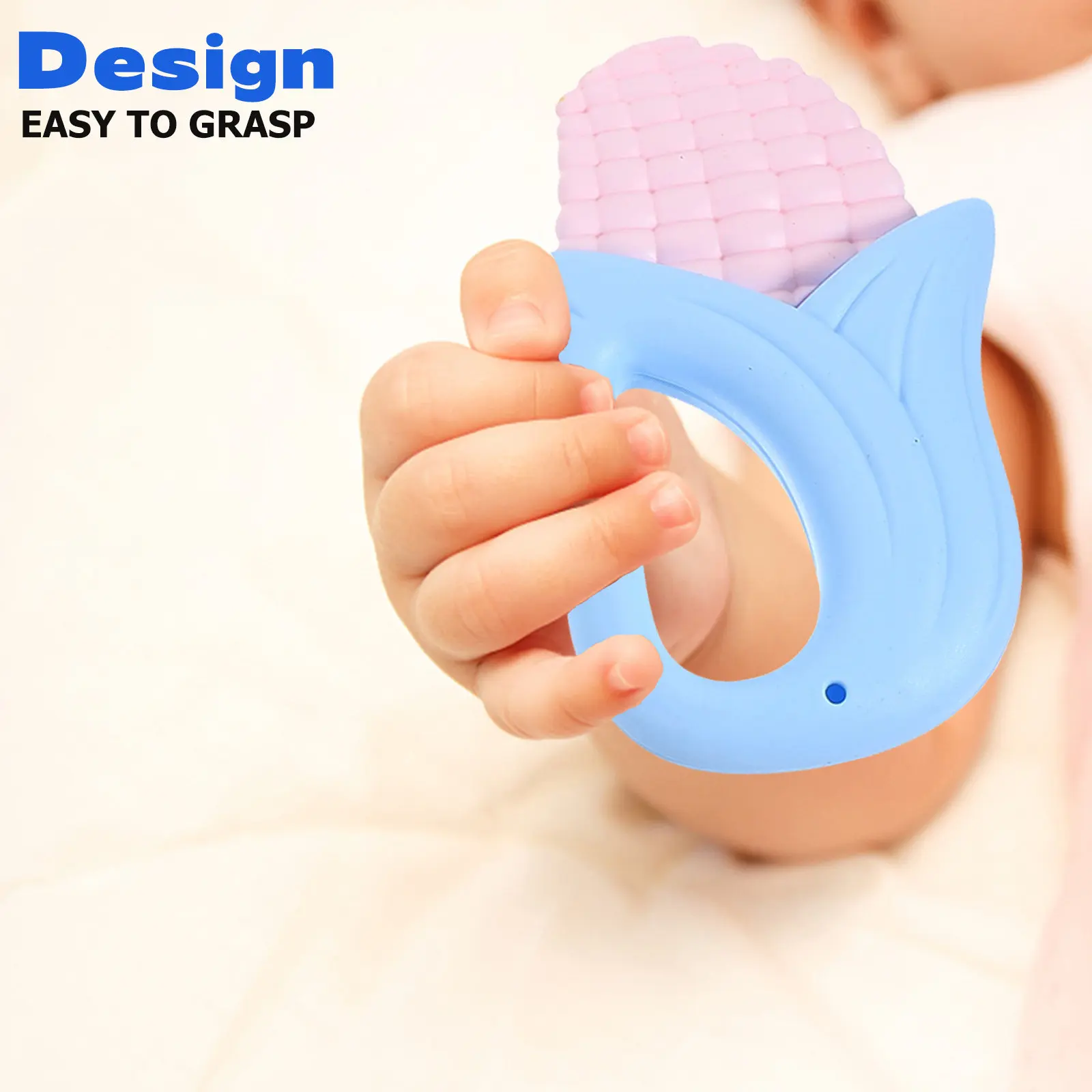 1 set bijtringen Stijlvol, mooi griepspopje voor baby's, multifunctioneel, rustgevend, zintuiglijk, educatief, vroeg