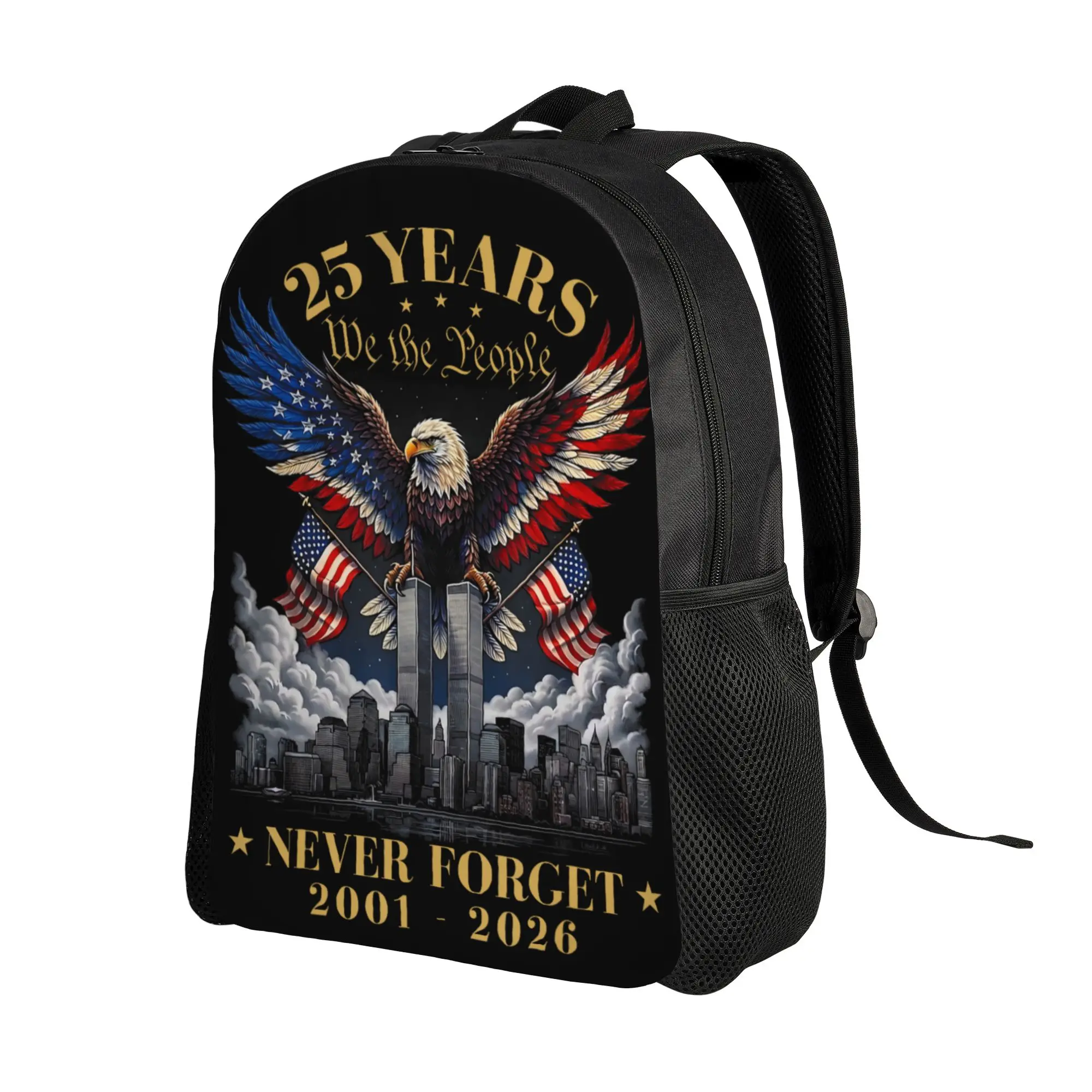 Remember Honor Unite 25th Anniversary September 9 11 Backpack  Backpacks Youth Sport School Bags High Quality Rucksack