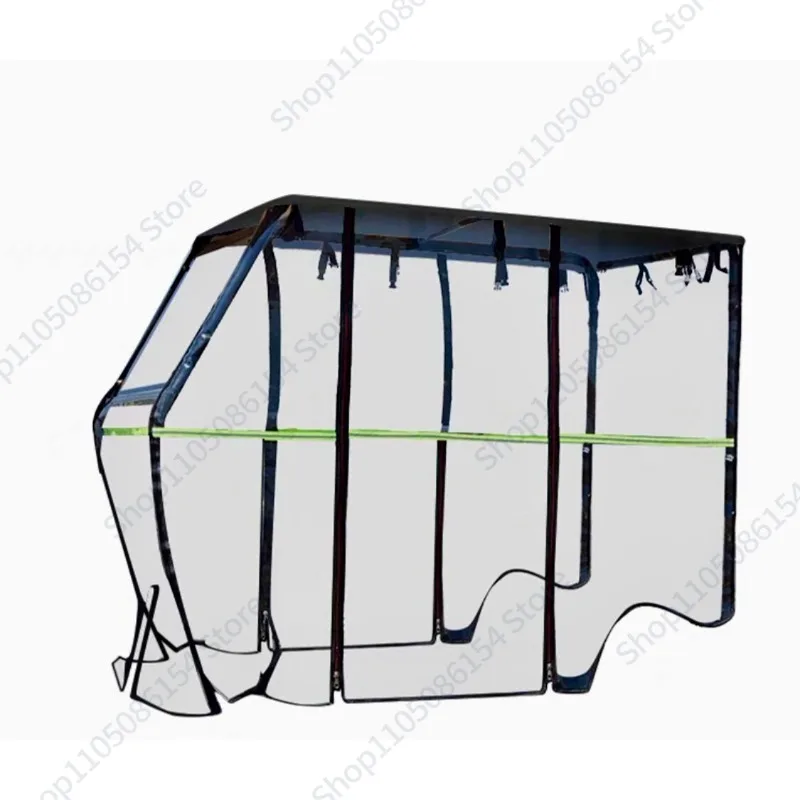 Electric tricycle carport rain curtain car minibus electric cover fully transparent curtain windproof and warm