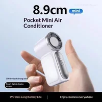 Ventilateur portable pratique et créatif, mini-ventilateur de poche, ventilateurs portatifs légers, adaptés aux voyages, au camping, aux activités de plein air, avec affichage numérique 3