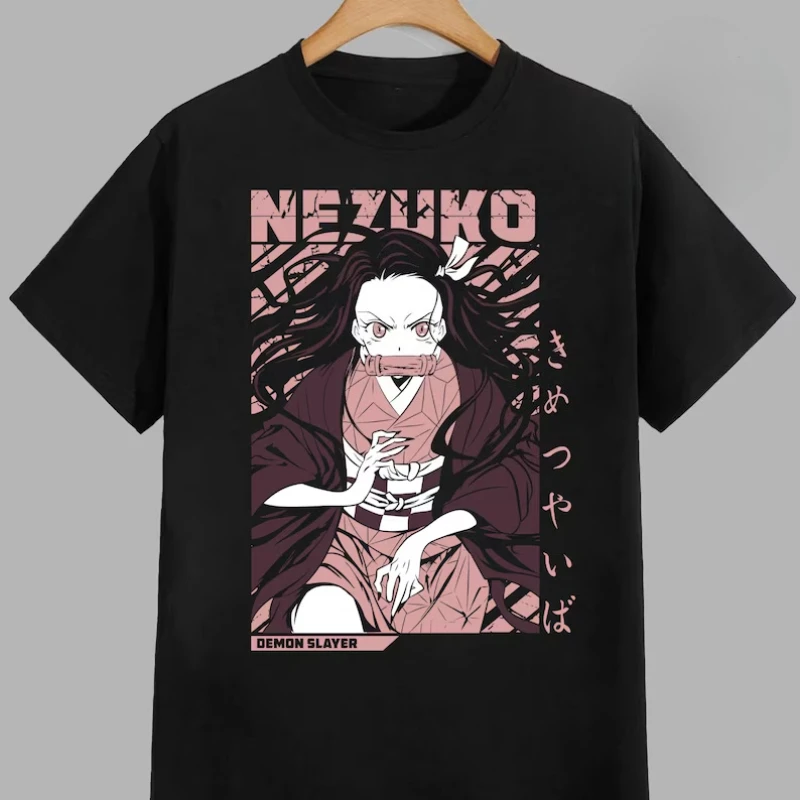 

Demon Slayer Print men's and women's cotton T-shirts 2026 summer Cartoon pattern Loose casual short-sleeved top