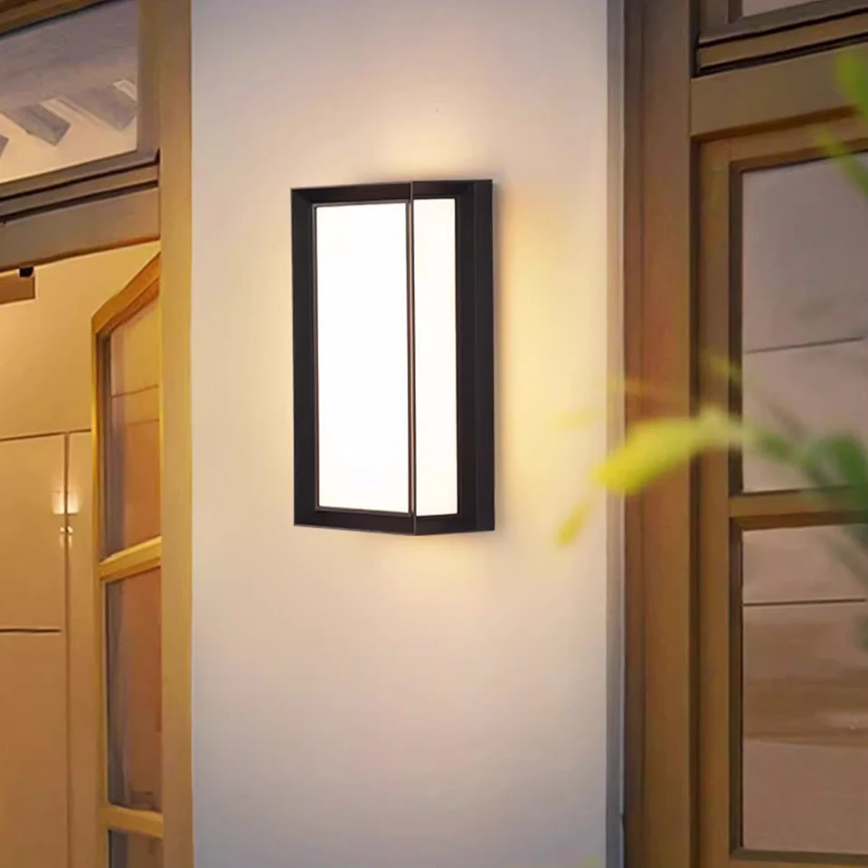 Applique murale LED avec détecteur de mouvement, imperméable conforme à la norme IP66, éclairage d'extérieur, idéal pour un jardin, une véranda ou un balcon