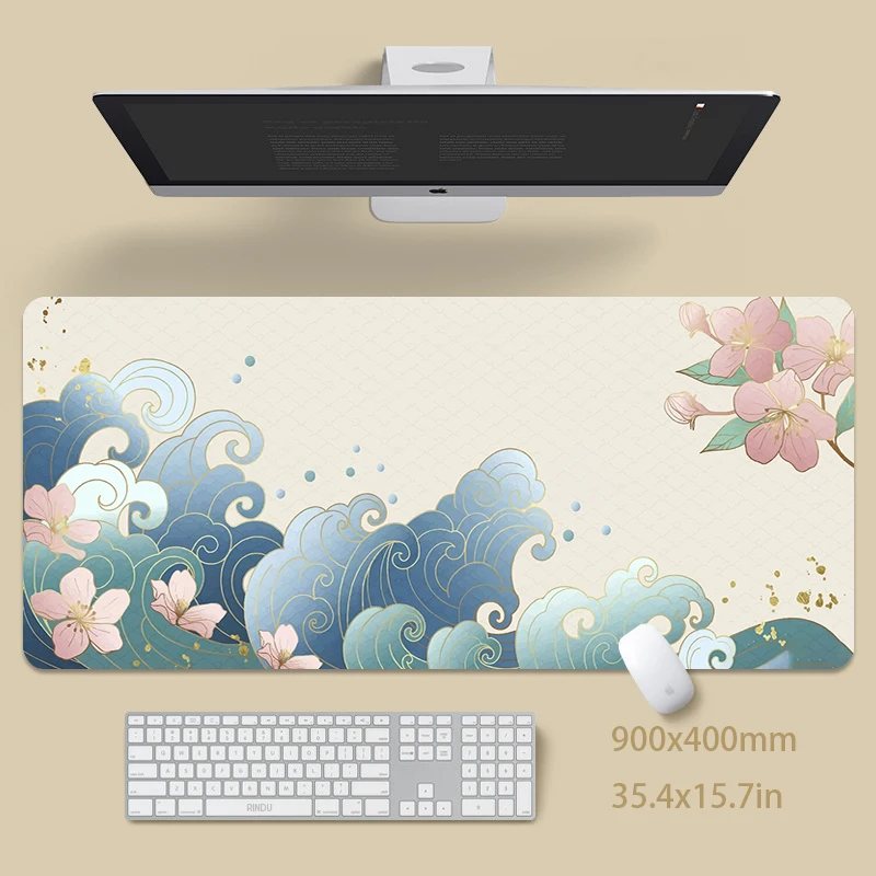 

Design Mouse Pad Art Gaming Mousepad 400x900cm Large Keyboard Mats Office Gamer Desk Mat Company Desk Pads For Gift Mousepads