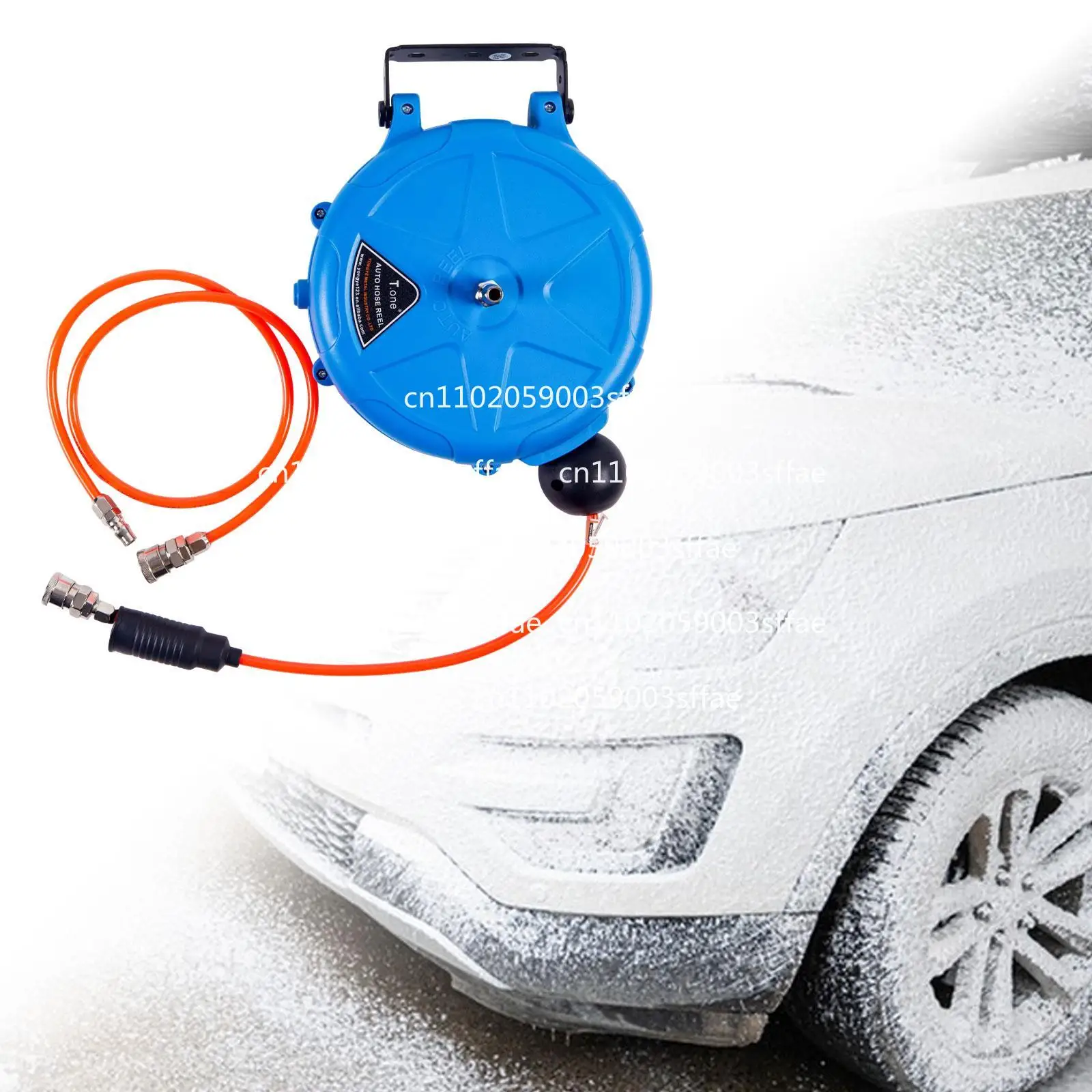 Retraction for Outdoor Car Washing Workshop Garage Garden Watering Automatic Retractable Air Hose Reel with 10M Air Hose Slow