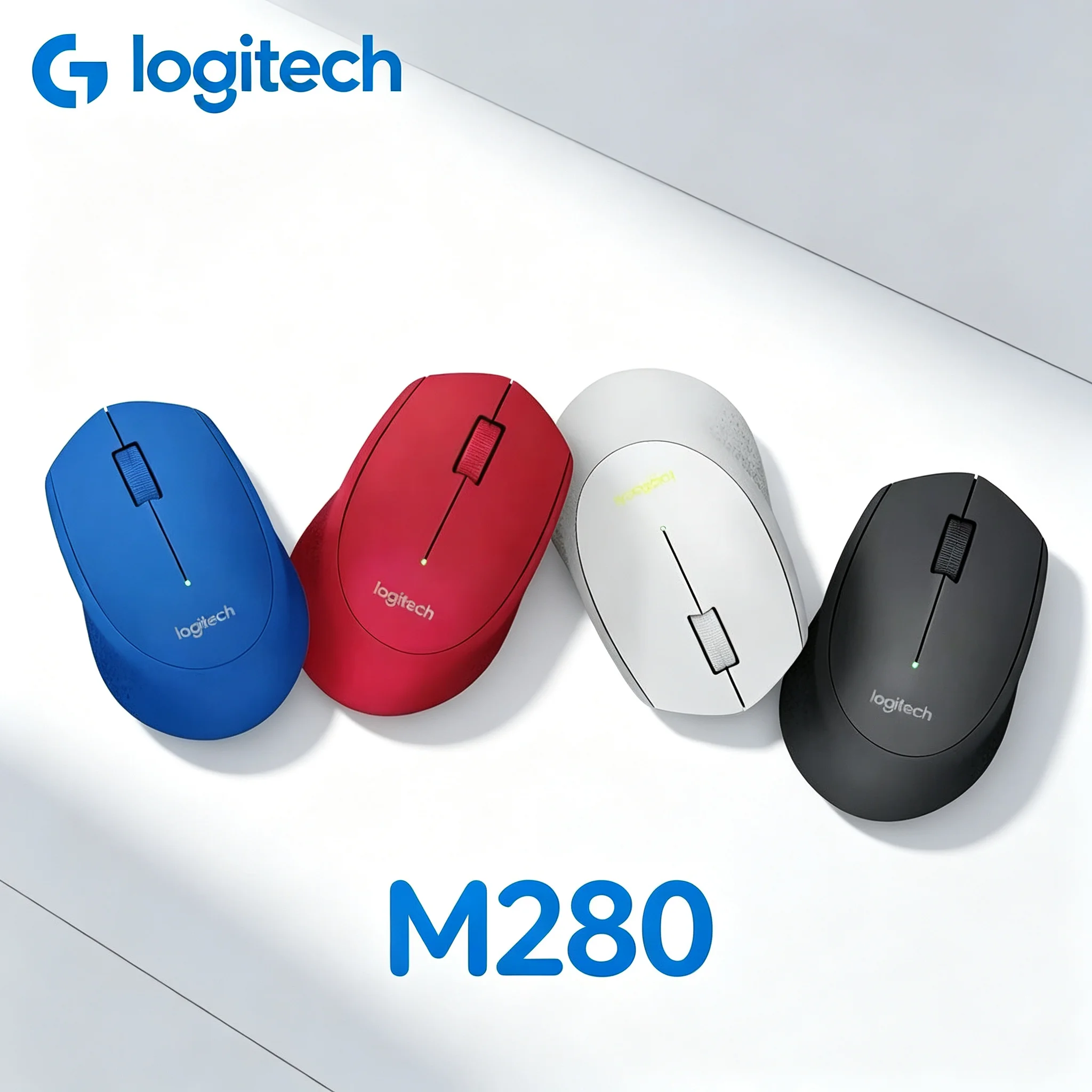 Practical Logitech M280 Wireless Mouse 2.4G Stable Transmission Anti‑Skip Rubber Grip Optical Mice For Home Working Laptop Deskt