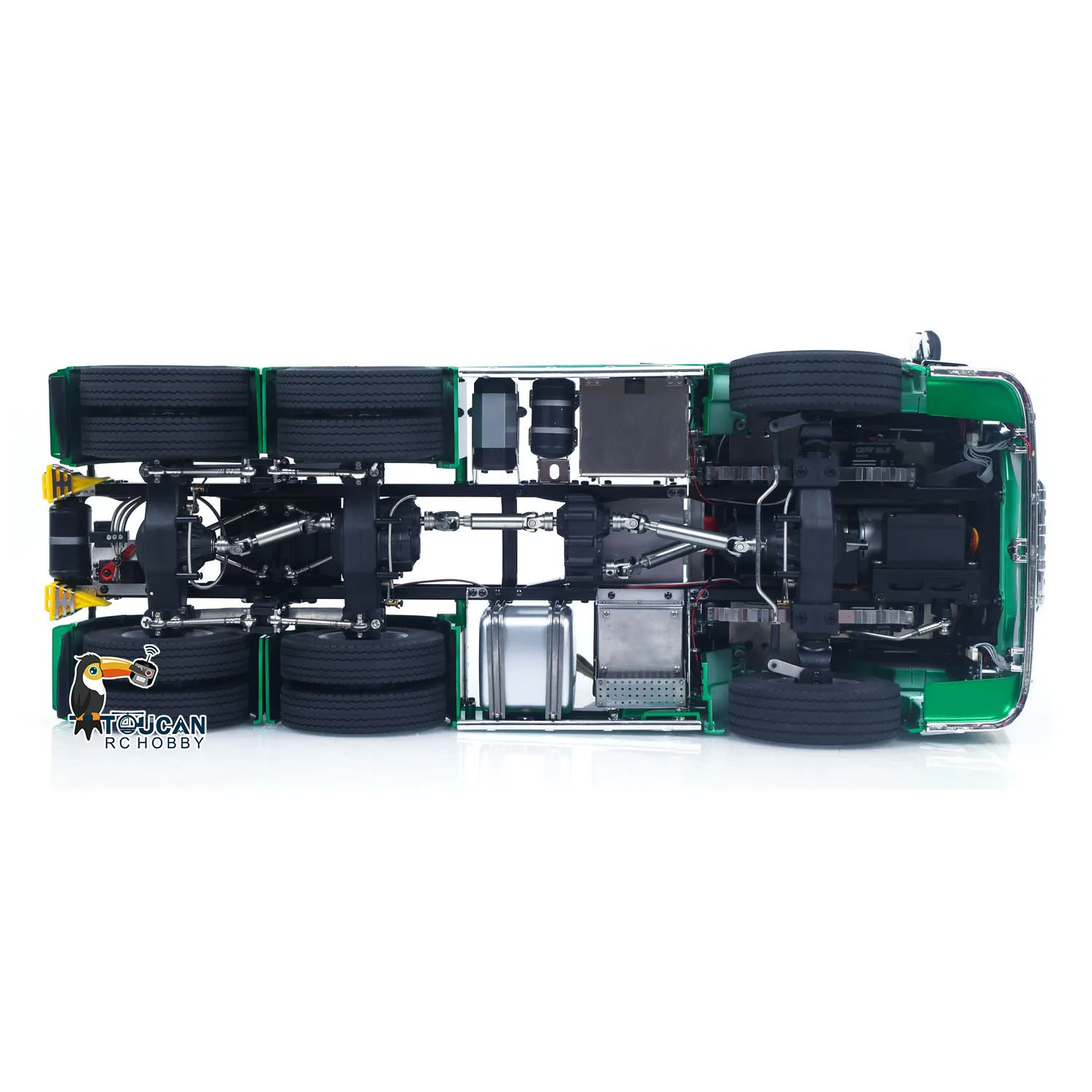 

Радиоуправляемый трактор-грузовик KABOLITE 1/14 6×6 770S с 2-скоростной коробкой передач, блокировкой осей, электрическим стеклоочистителем и открывающимися дверями, RTR