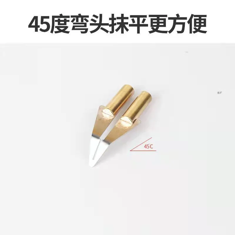 4mm Copper Plastic Welder Soldering Iron Tip Elbow Flat Triangle Car Bumper Hot Stapler Repair Plastic Welding Tools Accessories