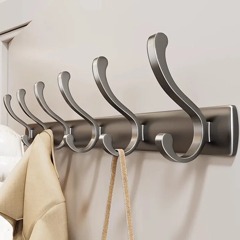 No Punching And Punching Installation Clothes Hats Clothing Keys Hooks Aluminum Material Hanging