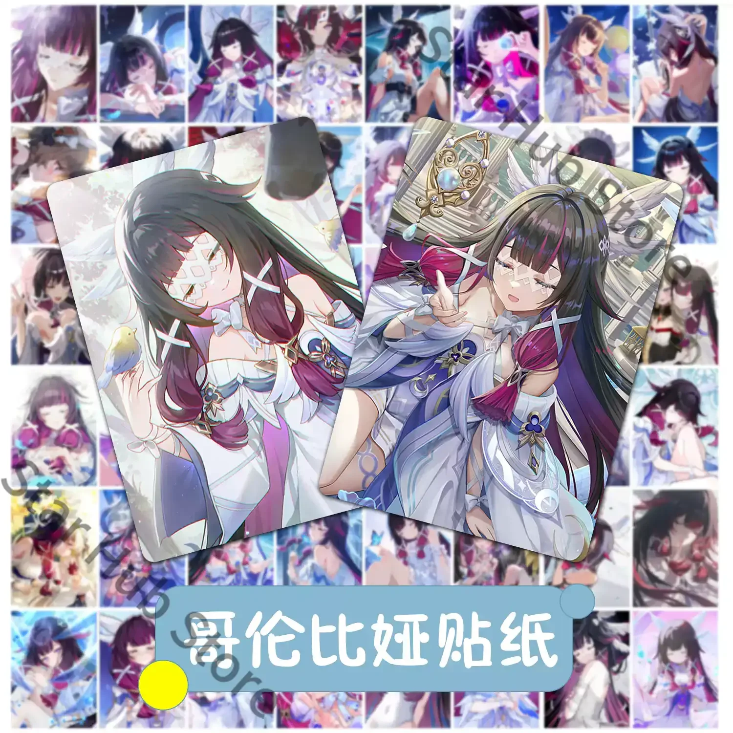 Autocollants pour valise Genshin Impact Columbina Moon Maiden, produits liés au jeu de cosplay, cadeaux souvenirs exquis, anime