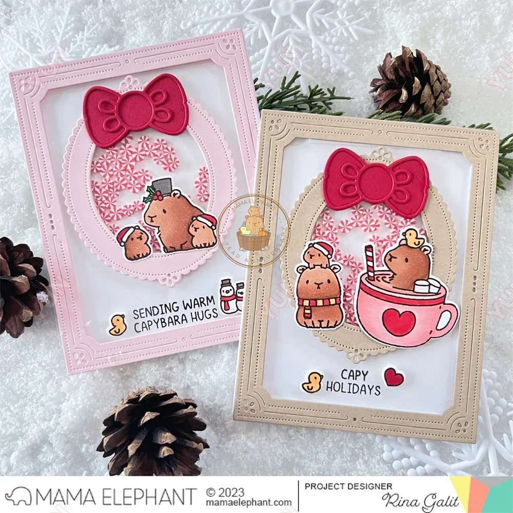 Little Agenda Ice Cream It's Poppin a Capybara Party Metal Cutting Dies Stamps Scrapbooking Make Photo Album Greeting Card New