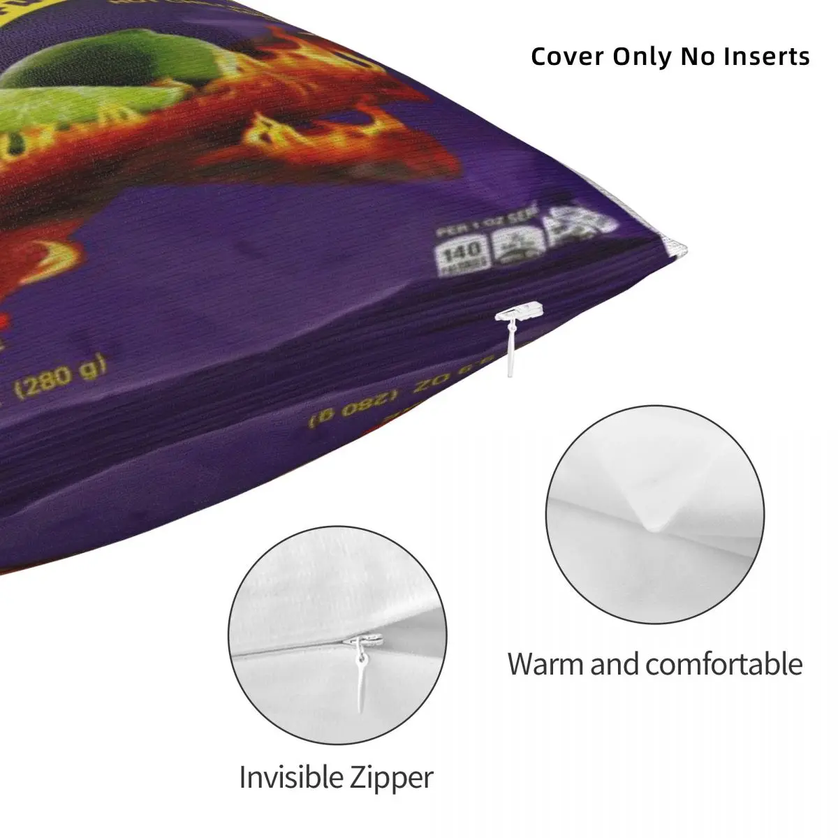 Yellow & Purple Takis Snack Kids Packet A Pillow Case