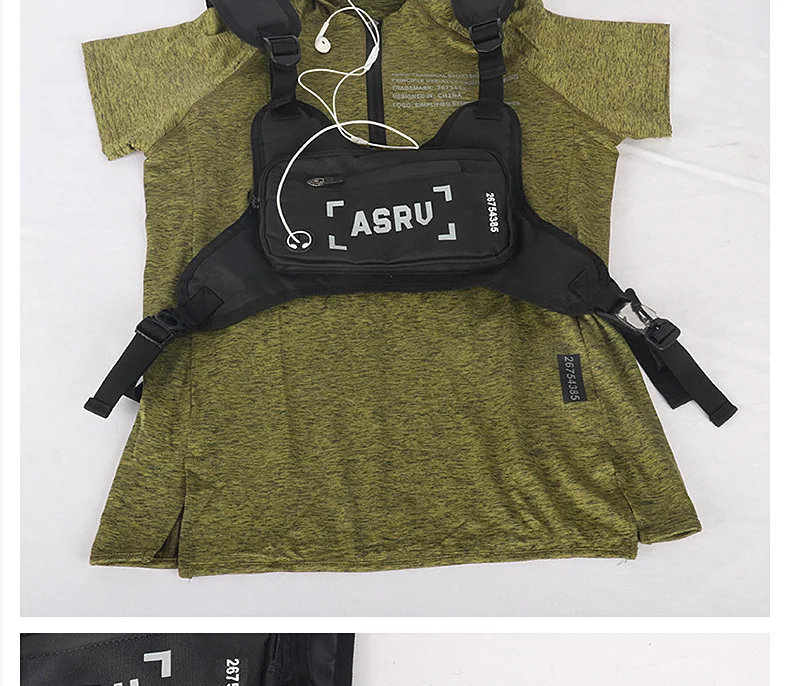 Taktische Brusttasche für Herren, Outdoor-Gym-Weste, reflektierende Sicherheitstasche, wasserdichte Brusttasche, multifunktionale Herren-Handytasche, lässige Sporttasche – Detail 11