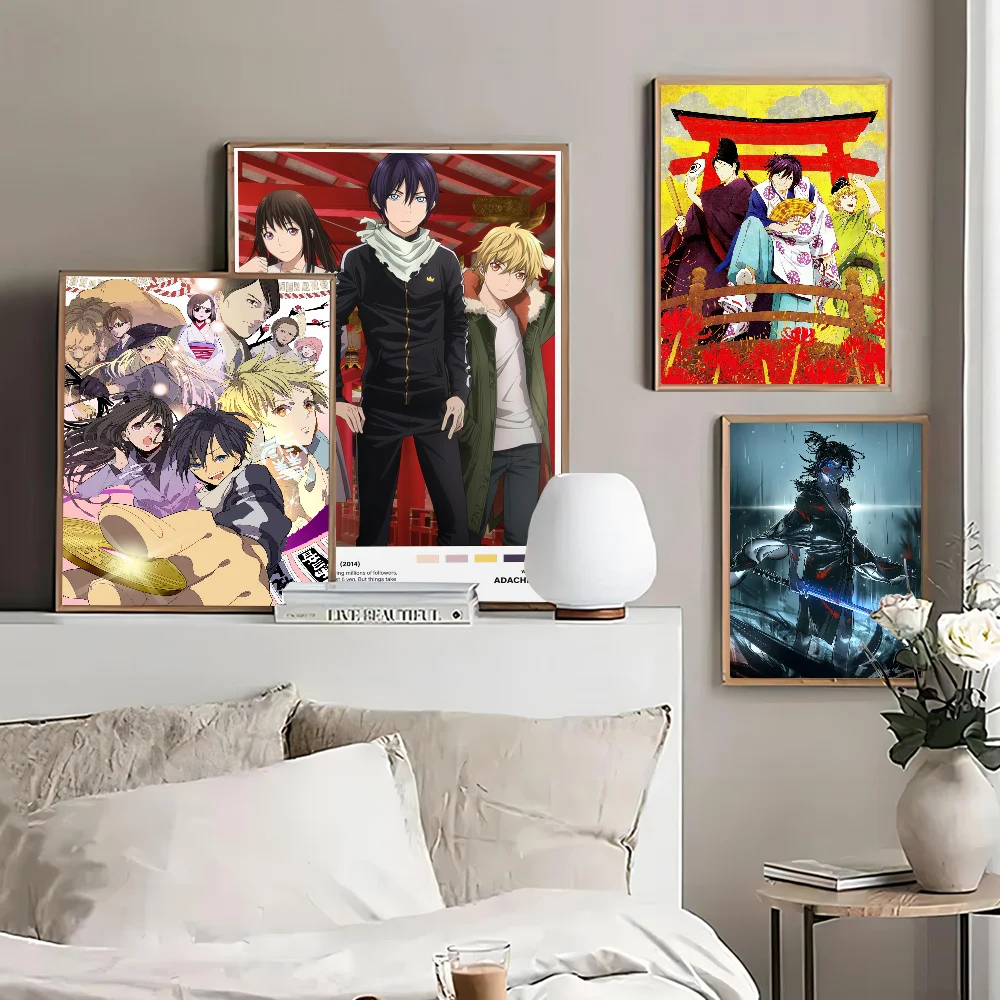 

Classic Anime Noragami Poster Self-adhesive Art Poster Whitepaper Prints Posters Artwork Aesthetic Art Wall Painting