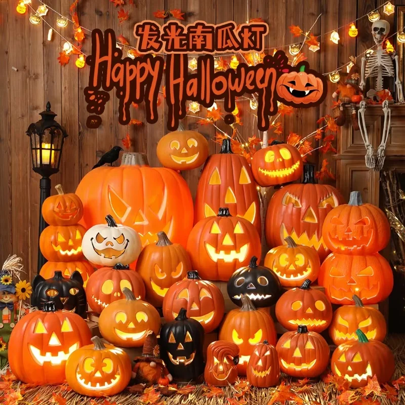 Jack-O '-Lantern Halloween Bar Decoration Luminescent Decoration Net Red Props Shopping Mall Outdoor Scene Layout Decor Toy Gift