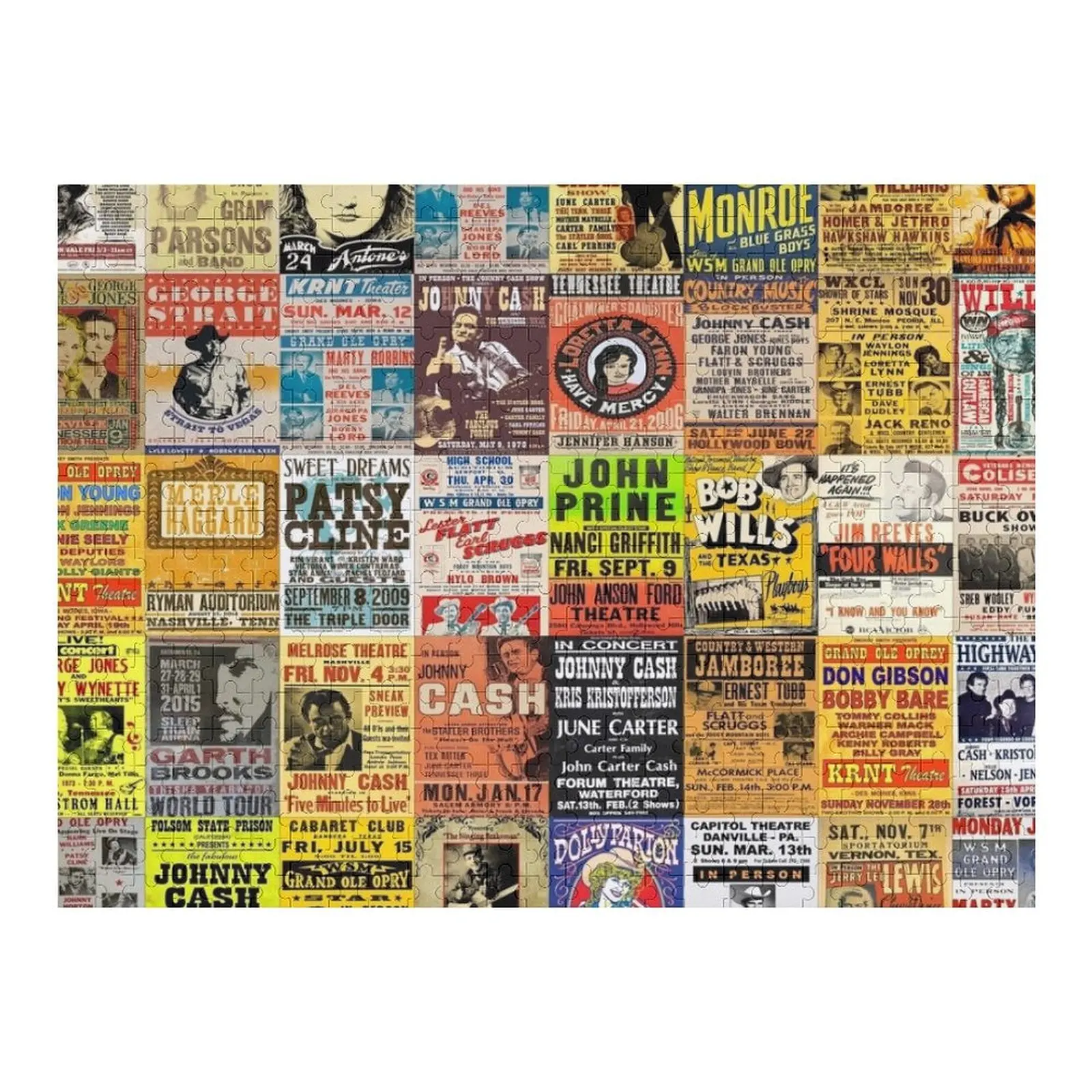 

Country Music Posters Jigsaw Puzzle Personalized Toy Personalised Name For Children Puzzle