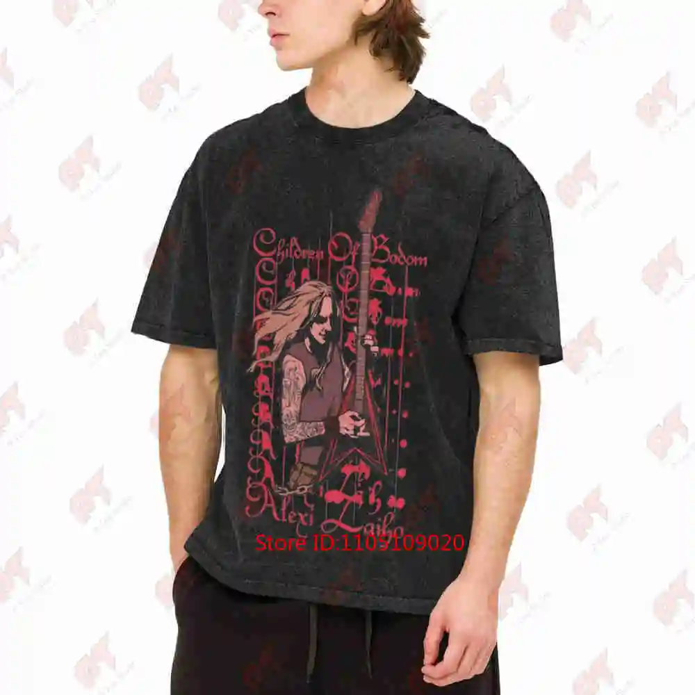Alexi Laiho Vintage Washed Tee Pure Cotton T-Shirt