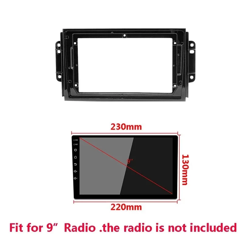 9inch 2din Car radio Frame Adapter cable For CHERY TIGGO 3 3x 2016+ Car Fascia Radio Panel Fitting Kit Install Bezel