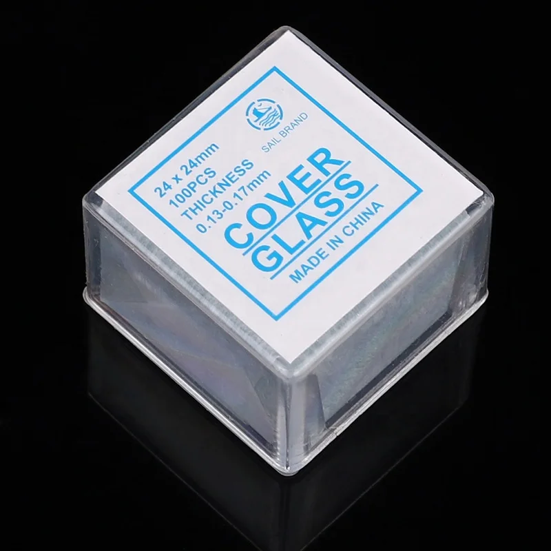 

BP-D24 100pc Pre-Cleaned Microscope Glass Cover Slides Coverslips 24mmx24mm Square Cover Slip Microscope Slide