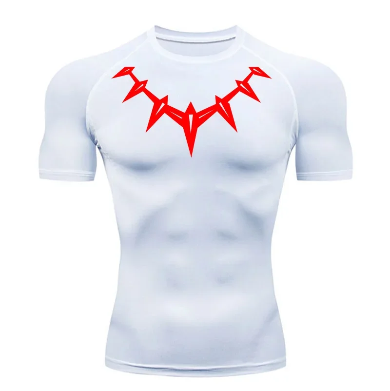 ضغط قميص طويل الأكمام تشغيل ملابس رياضية الرجال الصالة الرياضية كمال الاجسام تي شيرت قصيرة الأكمام التجفيف السريع الصيف سترة رياضية علوية #6