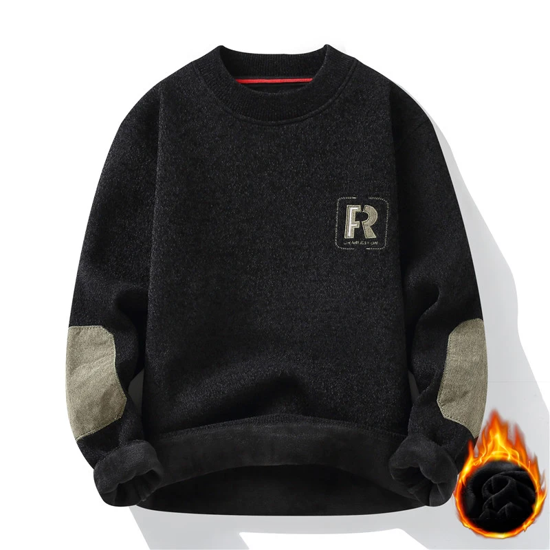 Men's Casual Knit Sweater Pullover Spring Autumn Streetwear Men Clothing Fashion Hombre Male Streetwear Sweat-shirt Solid Color