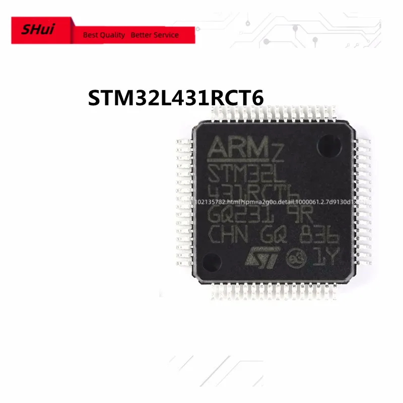 5PCS-50PCS STM32L431RCT6 LQFP-64 STM32L431 LQFP64 Cortex-M4 32-bit Microcontroller MCU IC Controller Chip New Original