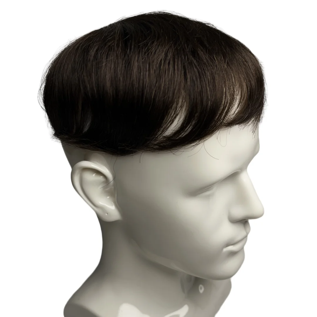 วิกผมชายแบบคลิปหนีบ ผมแท้สำหรับผู้ชาย ท็อปเปอร์ธรรมชาติสำหรับปิดผมบาง ปิดผมร่วง