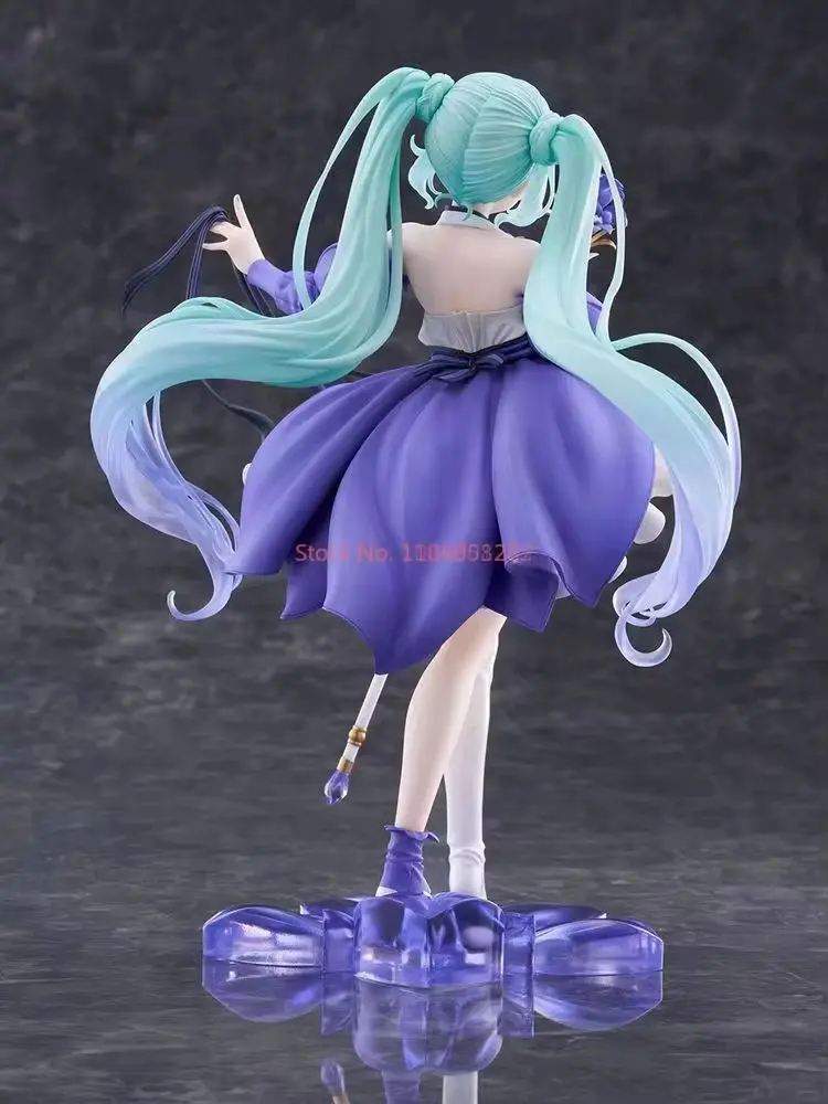 متوفر في المخزون أصلي لعيد الميلاد 2024 مقاس 21 سم من Vocaloid Hatsune Miku على شكل زهرة Ver. تمثال أمبير قابل للجمع لعبة مجسمة أنيمي هدية