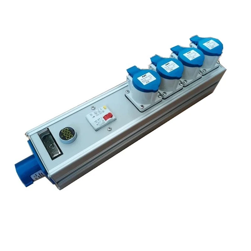 4 Outputs with Empty Stage Performance Power Box 16 Amps Aviation Industry Plug-in Distribution Box 220 Input Junction Box