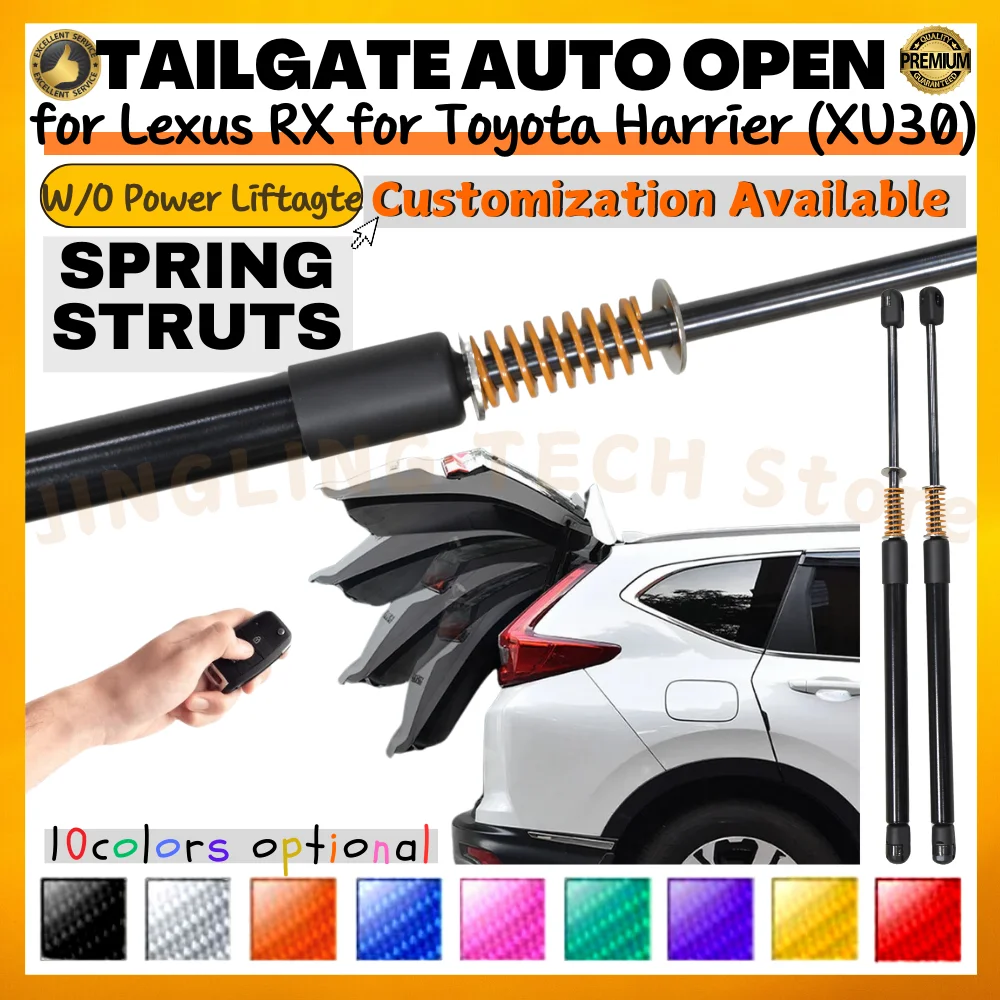 

Qty(2) Trunk Struts with Spring for Lexus RX for Toyota Harrier XU30 2003-2013 SUV W/O Power Liftgate Rear Lift Supports Shock