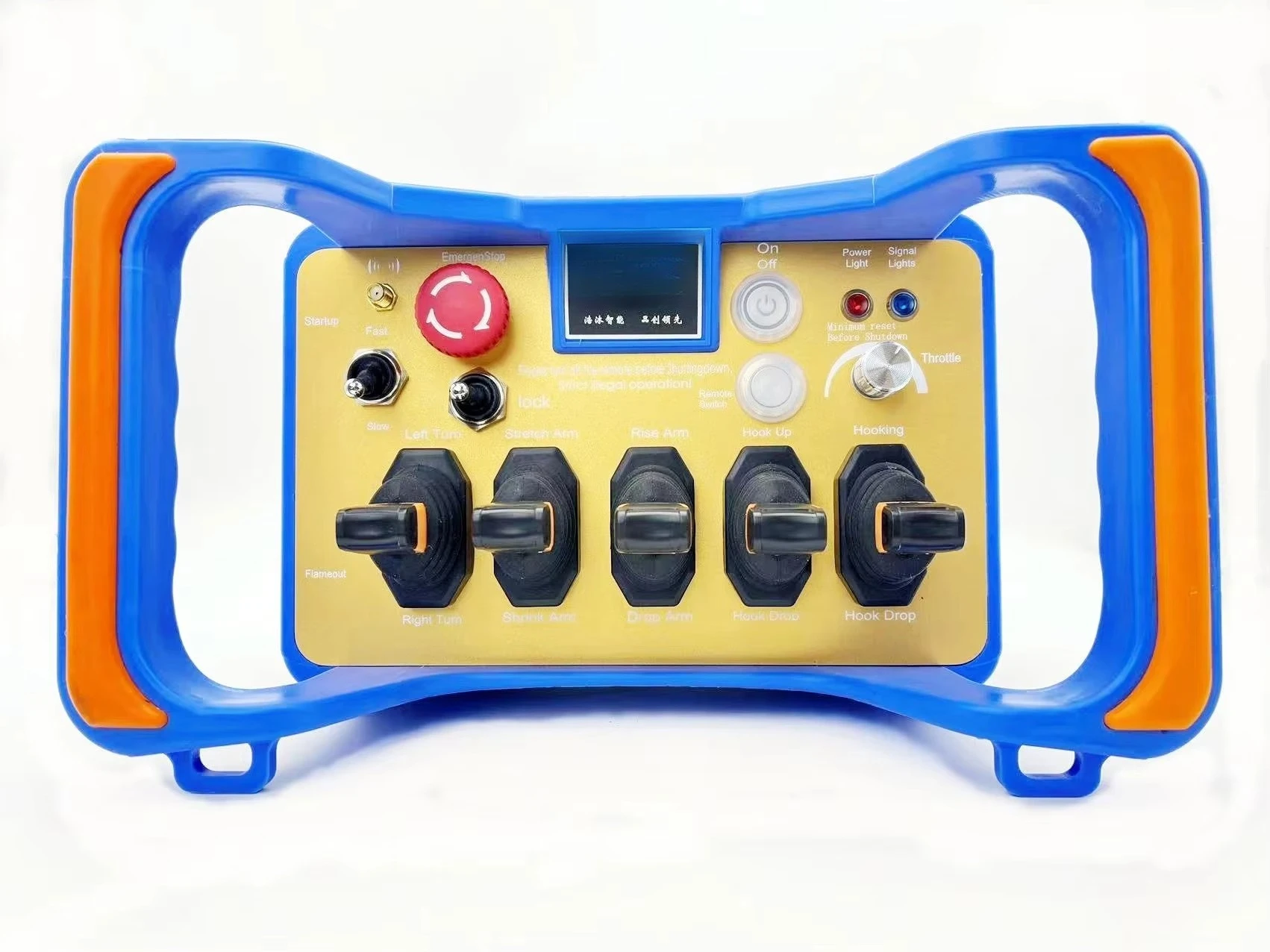 Waterproof Rechargeable 5-Button Crane Remote Control with LED Indicator Light for Car Use