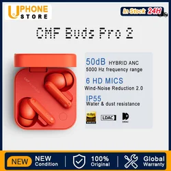 CMF by Nothing Buds Pro 2 50dB Hybrid Active Noise Cancellation 6MICS IP55 Bluetooth 5.3