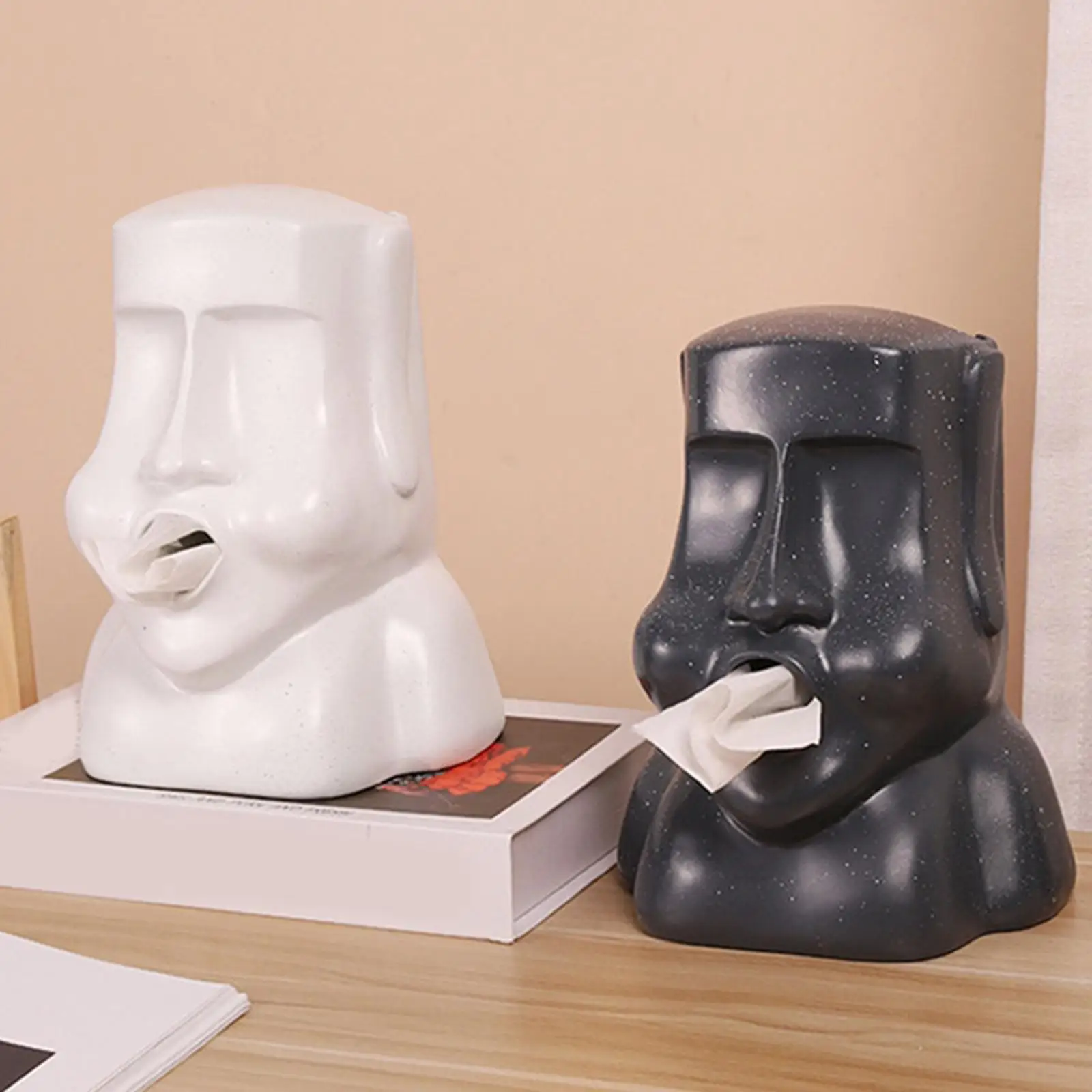 Facial Tissue Holder Statue Napkin Organizer for Household Living Room Table
