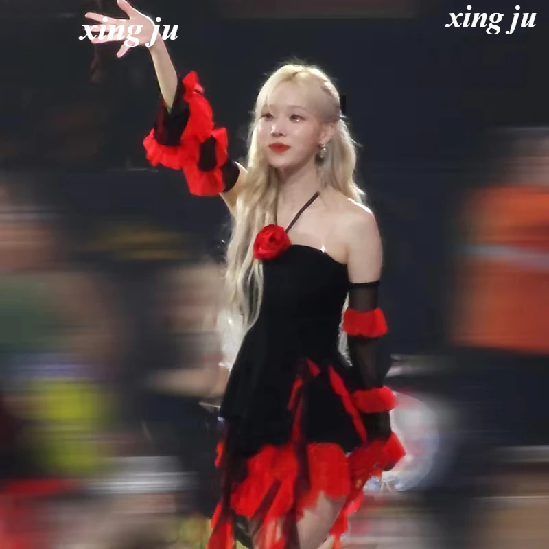 New Kpop Korean Fashion Women Group Outfits Singer Concert Dance Costumes Stage Performance Clothing Female Festival Rave Wear
