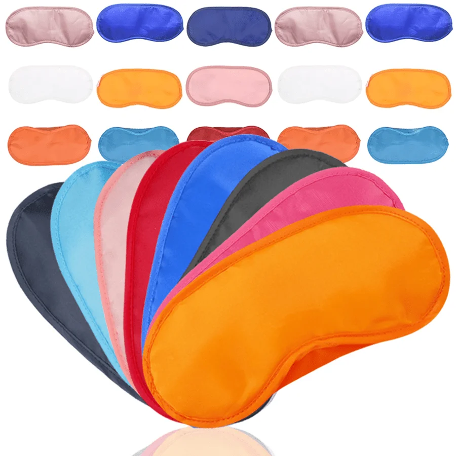 5/10pcs Soft Sleep Eye Mask Light Blocking Travel Blindfold Adjustable Strap Comfort Eye Cover for Airplane Nap Night XJM