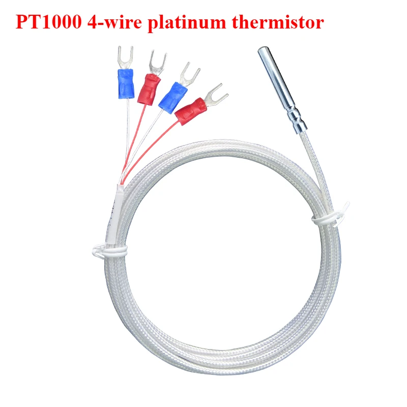 

4-Wire Pt1000 platinum thermal resistance roller groove 4-wire temperature sensor waterproof oil high precision