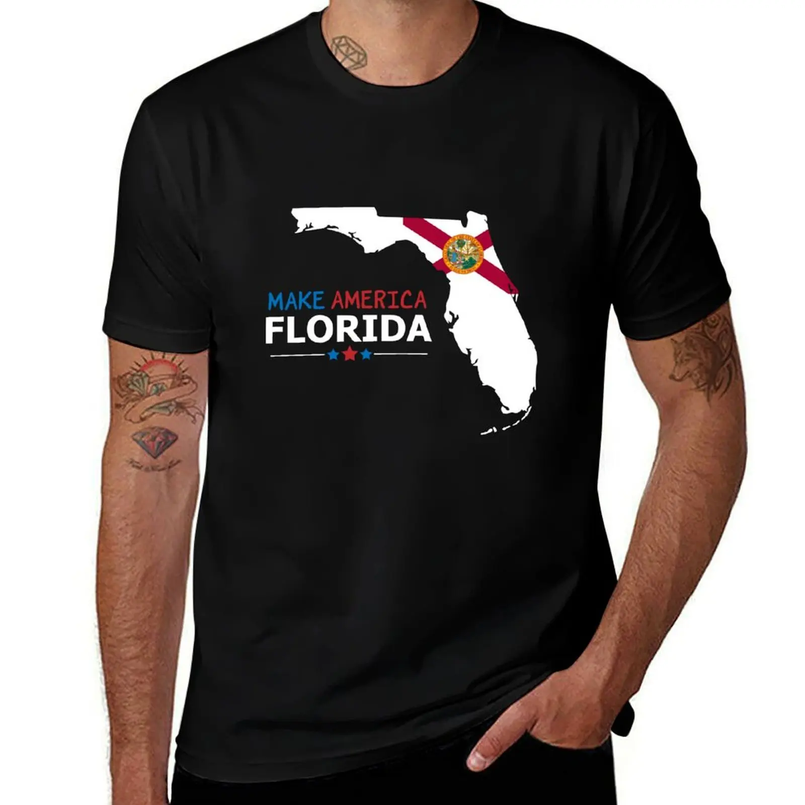 Make America Florida desantis 2024 T-Shirt Lightweight Basic Short Sleeve Shirt T-Shirt