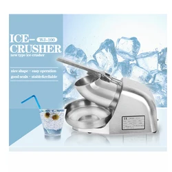 ITOP High-Efficiency Ice Crusher Machine 250W Stainless Steel Shaved Ice Maker 2KG/min Output Ideal for Smoothies Cocktails