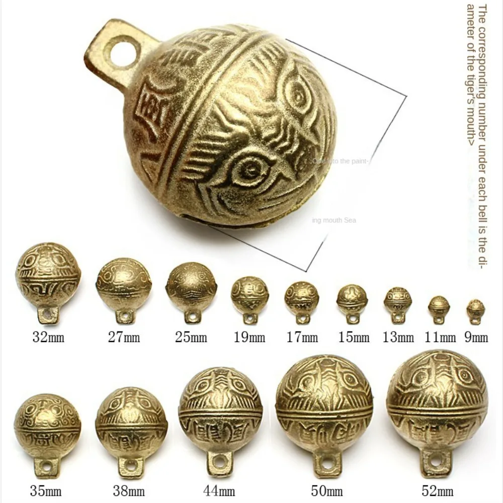 Preciosos campanas Vintage para Collar de perro, campanas de cobre, Mini campanas de latón de 11mm, 14mm, 18mm, 20mm y 53mm, colgantes para manualidades DIY