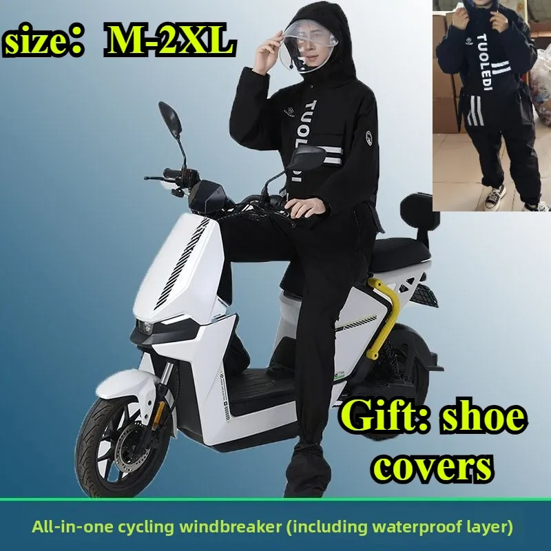 

Onepiece Hooded Motorcycle Raincoat Heavy Rainproof Thickened Full-body Waterproof for Adult Riders impermeable lluvia hombre 우비