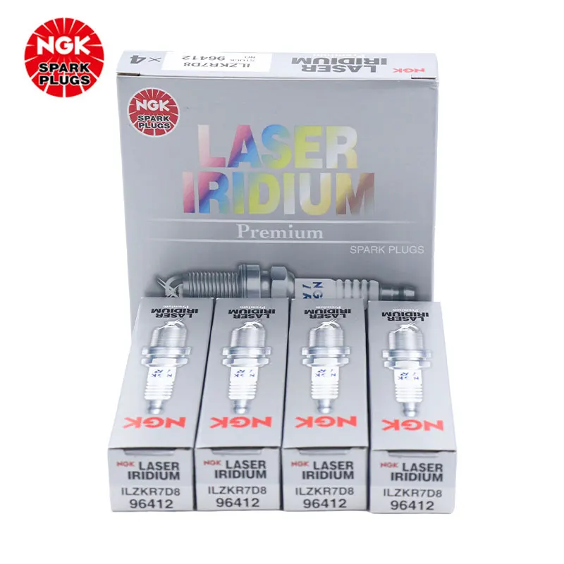 NGK Iridium Platinum Spark plug ILZKR7D8 96412 for Qoros 3 Arezer 7 Tiger-5(4PCS)