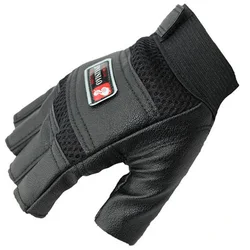 Uomo Outdoor Half Finger Sport PU Leather Mesh Gym Fitness Glove uomo Bird Pattern antiscivolo bicicletta ciclismo guanto G41