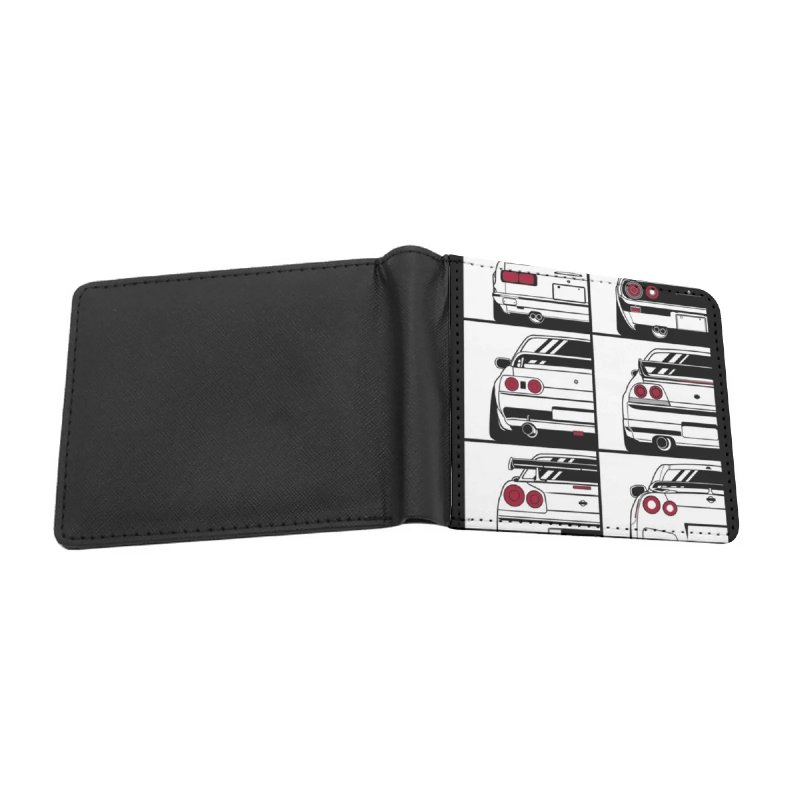 Skyline History Men Wallets Card Man Wallet Short Purse Bi-Fold Personalized Purses Car Cars Motors Automotive Vehicle