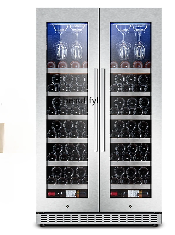 

Living room wine cabinet double door double temperature air-cooled ice bar constant temperature refrigerator embedded commercial