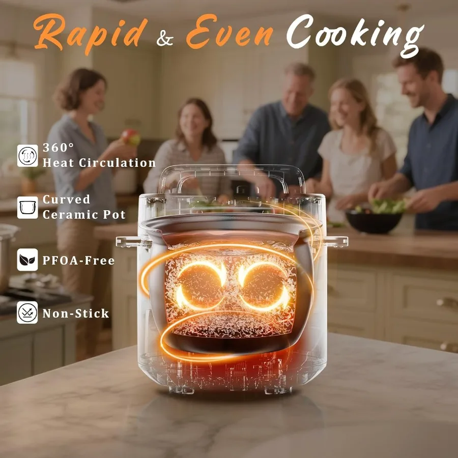 قدر الضغط الكهربائي 6QT أوعية مزدوجة 12 في 1 طباخ متعدد الوظائف مع 304 أواني سيراميك من الفولاذ المقاوم للصدأ لطهي الضغط