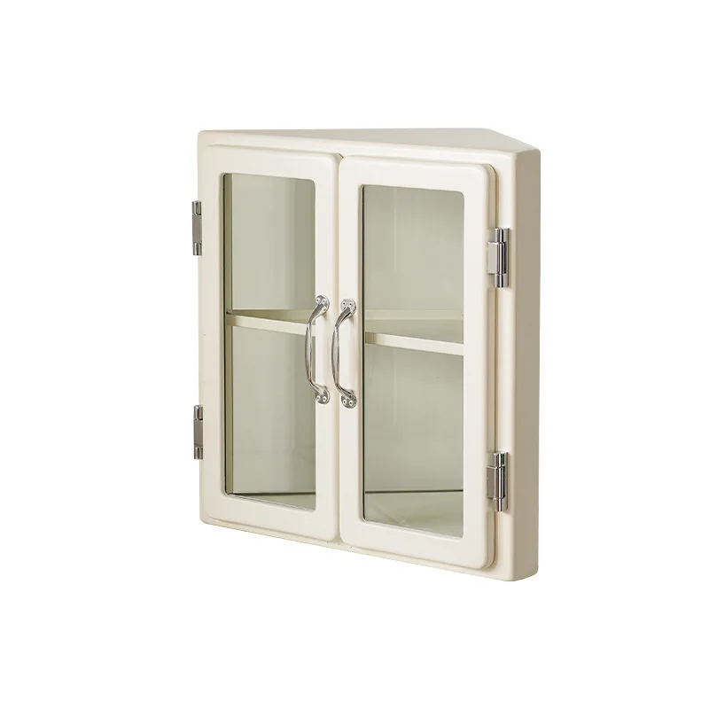 Triangle Cabinet Home Retro Corner Cabinet Light Luxury Internet celebrity Desktop Glass Display Corner Cabinet Storage Locker