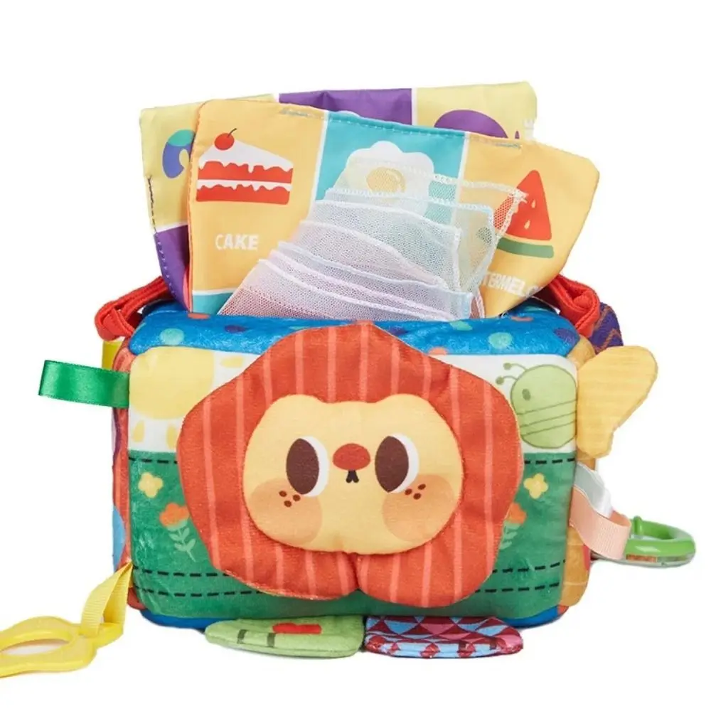 Modelo de figura que no puede rasgar, caja de pañuelos decorativa coleccionable, caja de pañuelos faciales para bebé, muñeca de dibujos animados, juguete, modelo de educación temprana