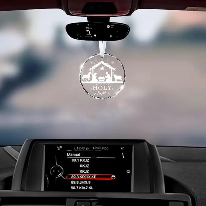 زينة عيد الميلاد مشهد المهد أوه ليلة مقدسة ديكور ديني معلق زخرفة الشتاء عطلة الهدايا المسيحية النساء