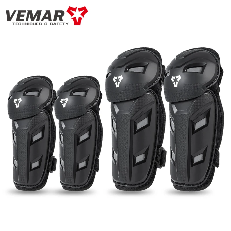 VEMAR Children\'s Sports Knee Pad Elbow Pads 4-Piece Summer Fall Prevention Motorcycle Motocross Riding Gear Knee and Elbow Pads