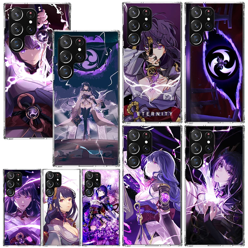 Чехол для телефона Raiden Shogun Genshin Impact для Samsung Galaxy S25 S24 S23 S22 Ultra S21 FE S20 Plus S10 + S10E Art Fundas Back Cove Чехол для телефона Raiden Shogun Genshin Impact для Samsung Galaxy S25 S24 S23 S22 Ultra S21 FE S20 Plus S10 + S10E Art Fundas Back Cove