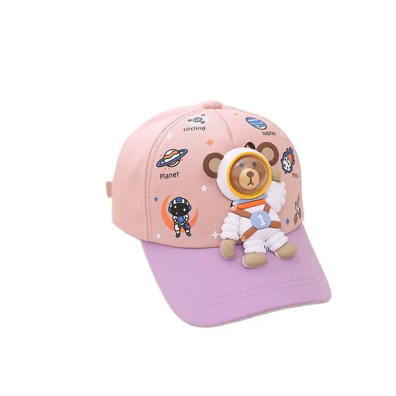 Cotton Cartoon Astronauts Casquette Baseball Cap Adjustable Snapback Hats for Children Boy and Girl 01